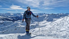 Kurz vor dem Gipfel der Schneegrubenspitze.