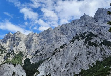 Das wunderschöne Panorama der Haindlkarhütte