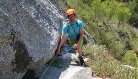 Kurz vor dem Ende - Josef Klettersteig - Ewige Wand