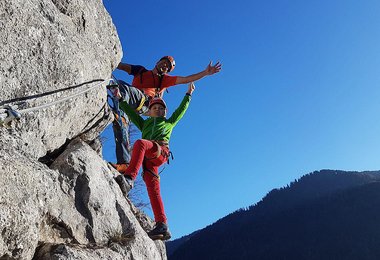 Klettersteiggehen mit Kindern