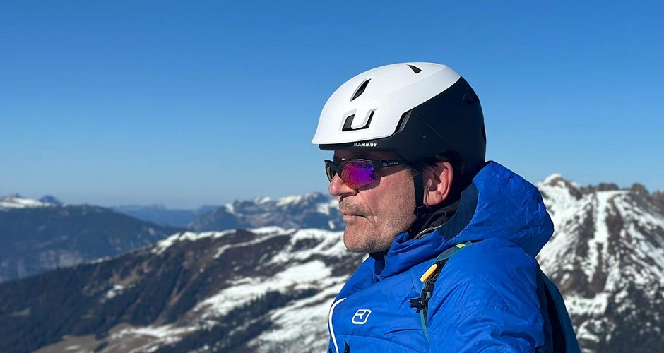 Beim Skitourengehen mit dem Mammut Haute Route Helm 