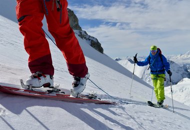 Beim Aufstieg mit der Fritschi Vipec Evo 12