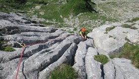 6. Seillänge von oben gesehen