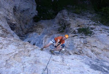 Die Schlüsselstelle der Arena Variante auf der Bürgeralm