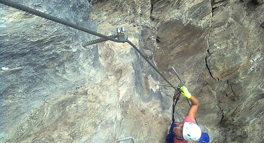 ..steile Wand nach Liebesgrotte