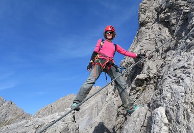 Mit dem Ergo-Zip Klettersteig unterwegs auf dem Imster Klettersteig