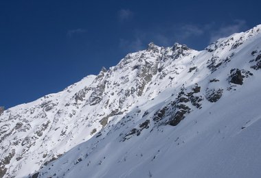 Die Vordere Verdinser Plattenspitze direkte Westwand (Rinne rechts vom Gipfel) (c) Stefan Grüner/Daniel Ladurner