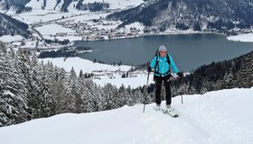 Toller Ausblick hinunter zum Walchsee.