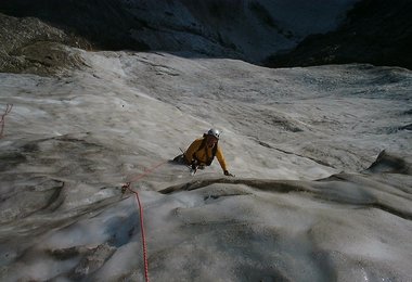 In der Vertainspitpze Nordewand (im August)