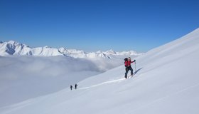 Nach der Steilstufe unter dem Sömen (Spätaufsteher in der Sonne, die uns entgegengekommen sind...)