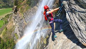 Nach der E-Stelle - tolle Stimmung mit dem Regenbogen.