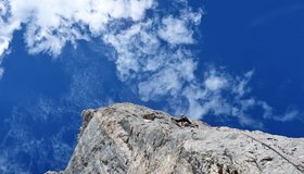 Das Grande Finale ist dafür wieder top - Wirtskante an der Karlspitze.