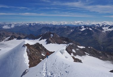 Beim Aufstieg auf die Wildspitze.