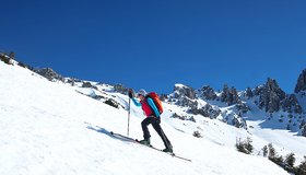 Beim steilen Aufstieg zum Hoadl - Großer Fotscher Express.