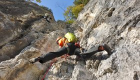 Die Verschneidung in der zweiten Seillänge.