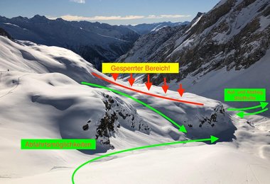 Sperre am Großglockner Normalweg von Süden (c) ÖAK