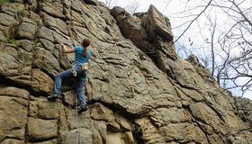 Birgit Auer in der Route "Tjure", 6