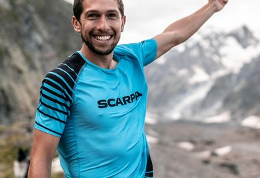 Manuel Merillas vor dem Mont Blanc Foto: Jose Miguel Munoz