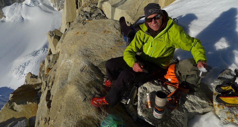 Kochen am Abend beim Biwakplatz