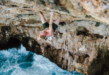 Jakob Schubert und Chris Sharma bei neuen DWS-Projekten auf Mallorca (c) moritz klee