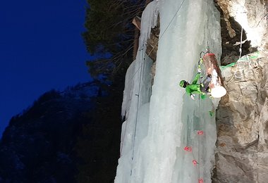 Rudi Hauser - Sieger bei den Herren - in der Finalroute im Eispark Osttirol