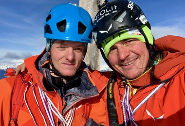 Kalipe - Peitlerkofel Nordwand, Mark Oberlechner und Simon Gietl 