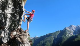 Toller Ausblick auf die Bergwelt - Weisse Gams Klettersteig