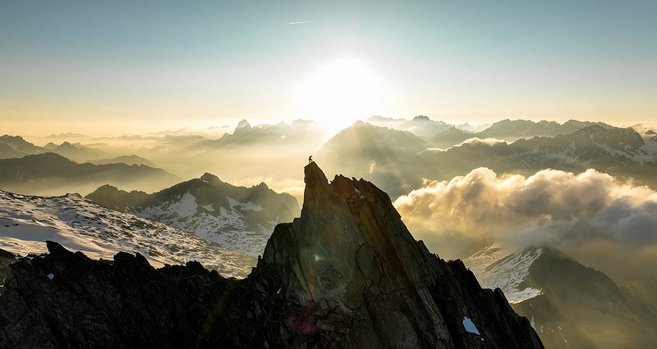 Auf einem der Grat am Salbitschijen; Fotos: Matthias Lüscher