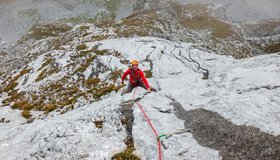 Blick von oben in die 7te Seillänge