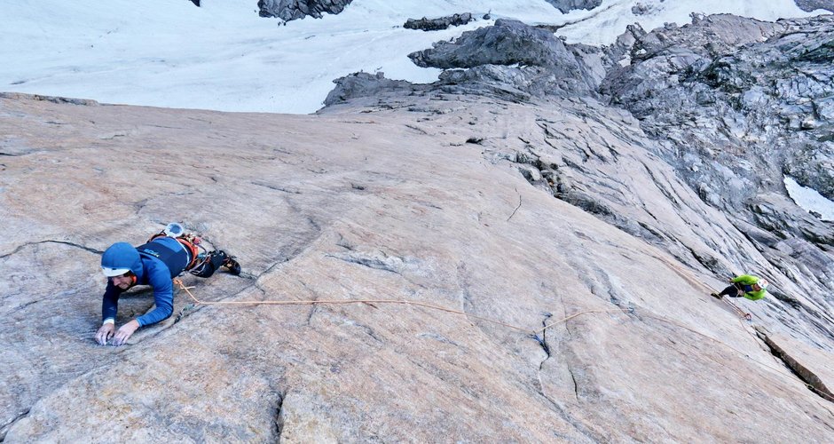 In der der Route Forum (800 m, 22 Seillängen, 7c max)