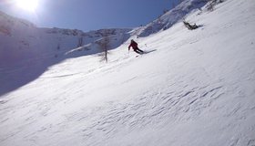 Bei der Abfahrt durch den Alpenlahner