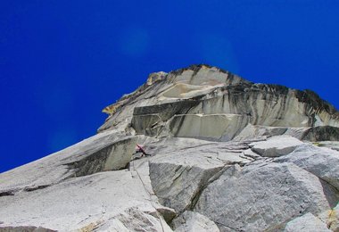1 Seillänge von "The flying penguin" (c) Archiv Riegler