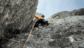 In der schönen dritten Seillänge (c) Sabrina Hubner