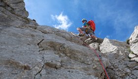 Der Riss neben der roten Höhle (Himmiloatal am Kreuzreifhorn).