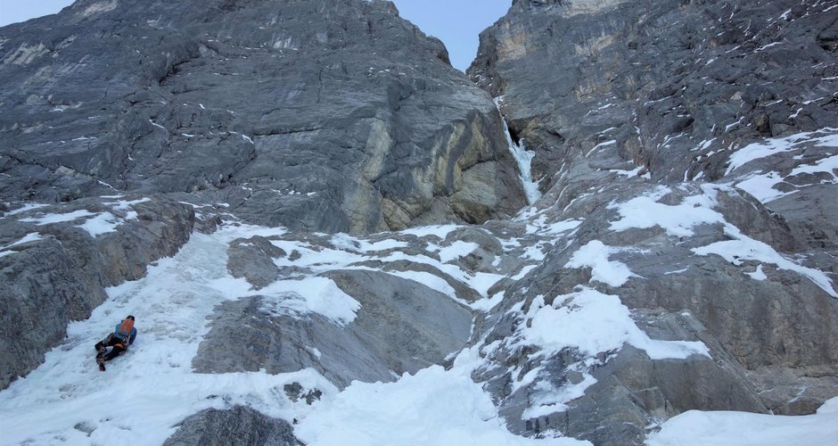 David in der Eisspur im Vorbau (c) Martin Feistl