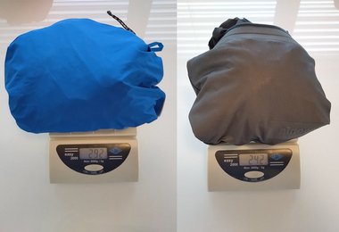 Der M10 Anorak wiegt 292 Gramm, die M10 Storm Pant 242 Gramm