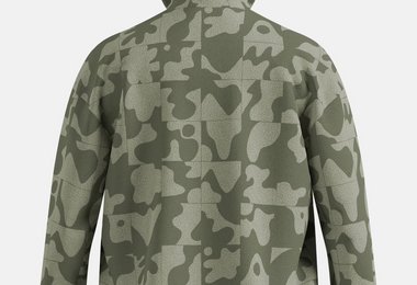 Adventurer Fleecejacke mit Kapuze und Print in Farbe Shadow