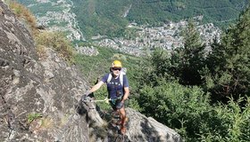 Die letzte Stufe des Percorso Attrezzato Daloo