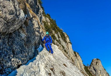 Beim Zustieg zur Route Time am Untersberg.