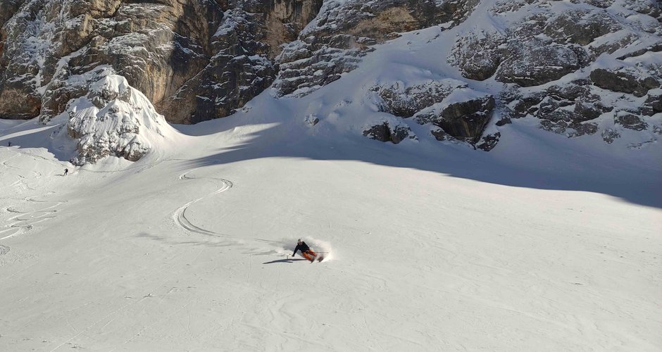 Test Movement Alp-tracks - Skitour vs. Freetour