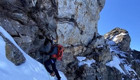 In der Route Rauchkofel Nordwand "Lee"