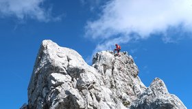 Auf einem der Gratzacken des Musterstein Westgrates.