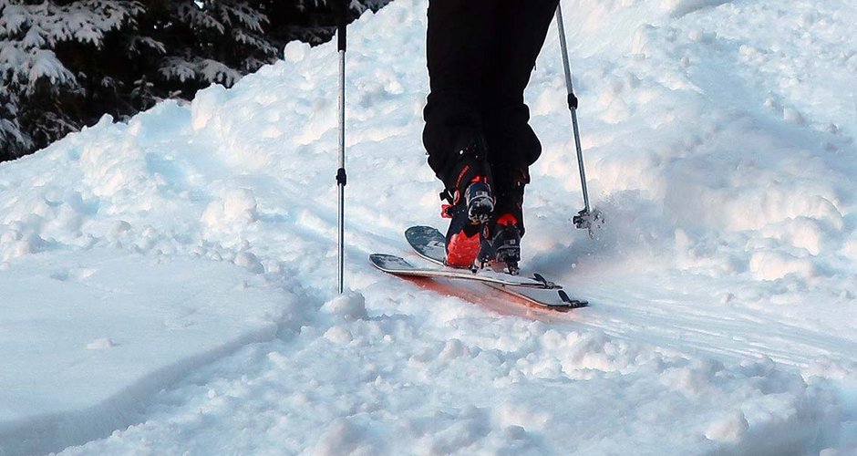 Angenehm beim Gehen - der Dynafit Blacklight Skiitourenschuh