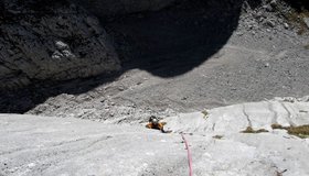 In der Route Halleluja am Glatscherofenkogel