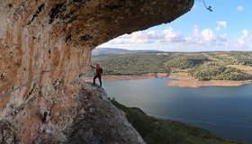 Das Band beim Wandbuch - Ferrata della Regina auf Sardinien