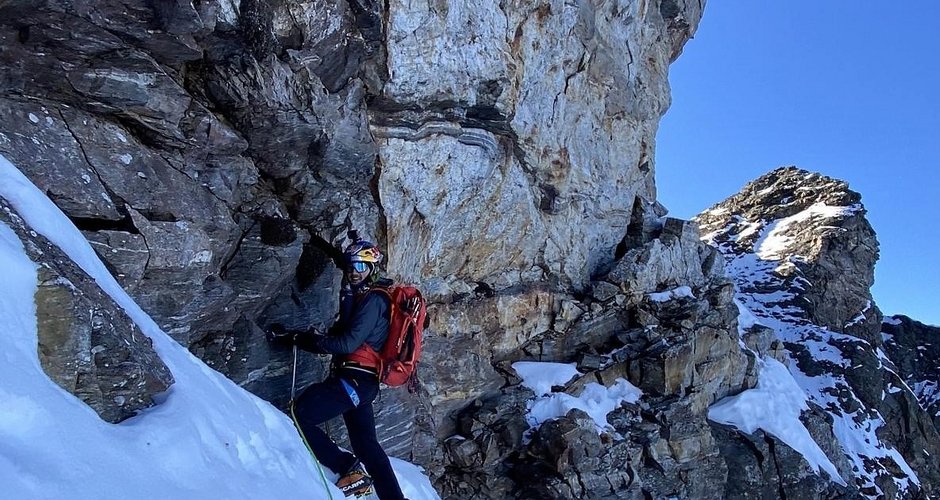 In der Route Lee an der Rauchkofel Nordwand (c) Simon Gietl