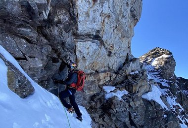 In der Route Lee an der Rauchkofel Nordwand (c) Simon Gietl