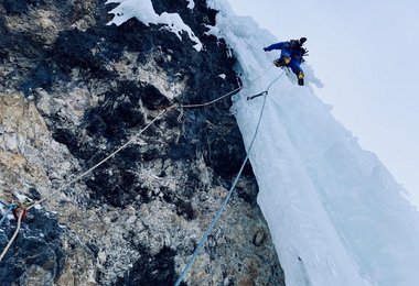 Vittorio Messini in der 2. Eisläänge (c) Simon Gietl