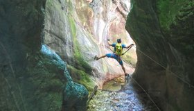 In der engen Schlucht - Ferrata Caduti di Nassirya (Teil 2 Rio Sallagoni)