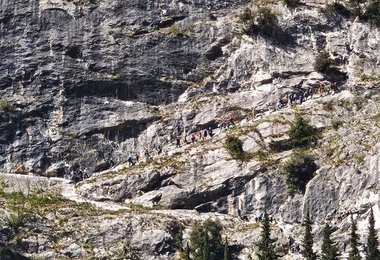 Getestet haben wir die Klettersteigsets recht umfangreich am Colodri Klettersteig in Arco ....